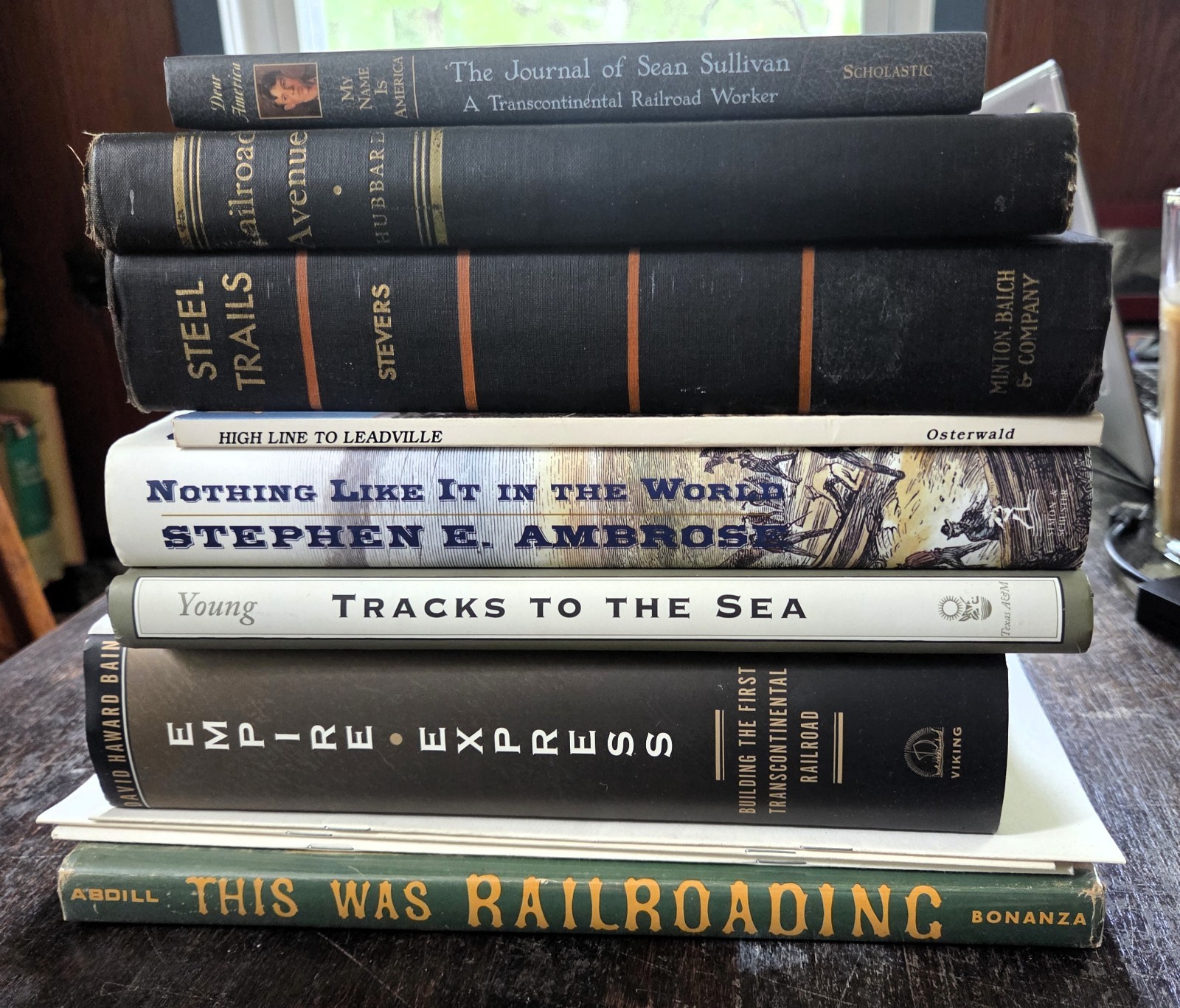 Large Lot of 8 Railroad Books Trains History Transcontinental Railroad & More