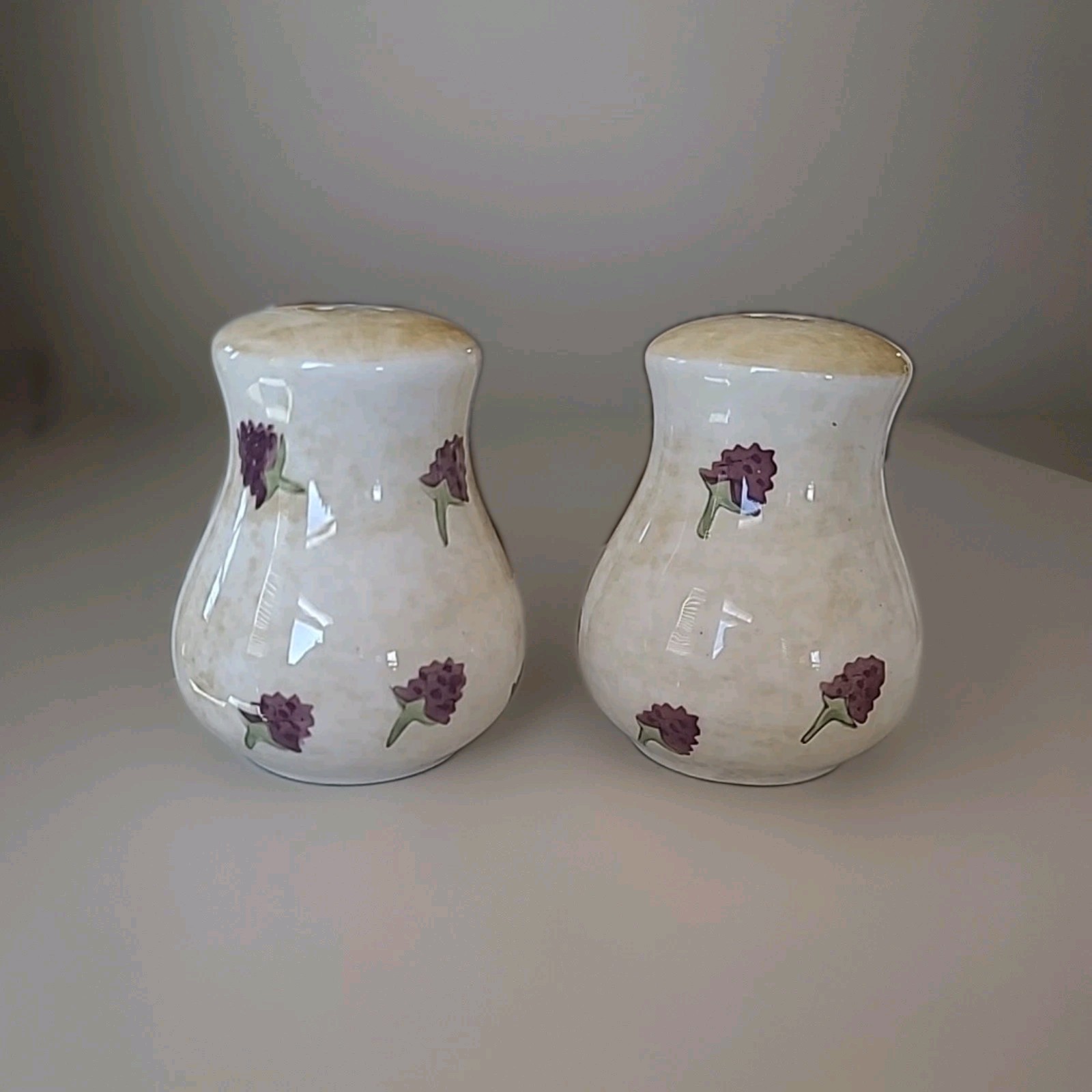 Vintage K.I.C. Handpainted Ceramic Salt & Pepper Shakers
