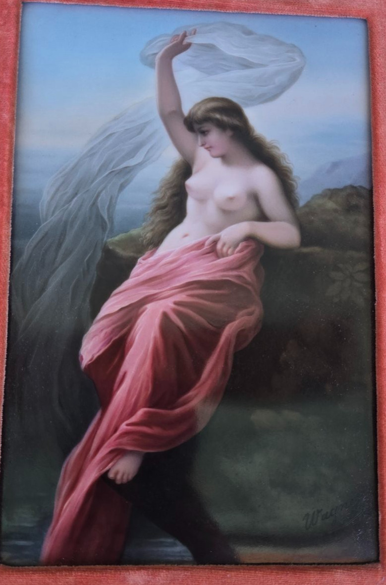 BERLIN KPM PORCELAIN PLAQUE OF LORELEI CIRCA 1900  