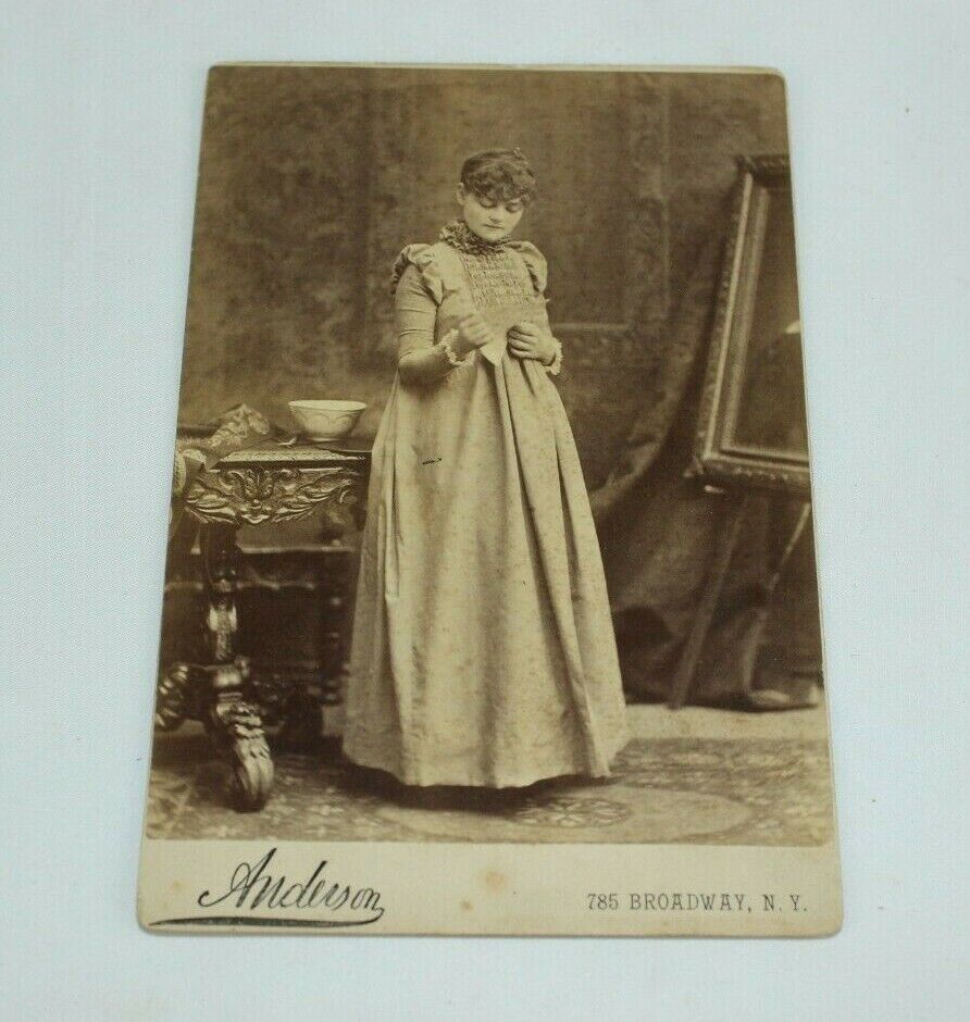 RARE May Gallagher Theater Star Actress Anderson NY Cabinet Card Photograph