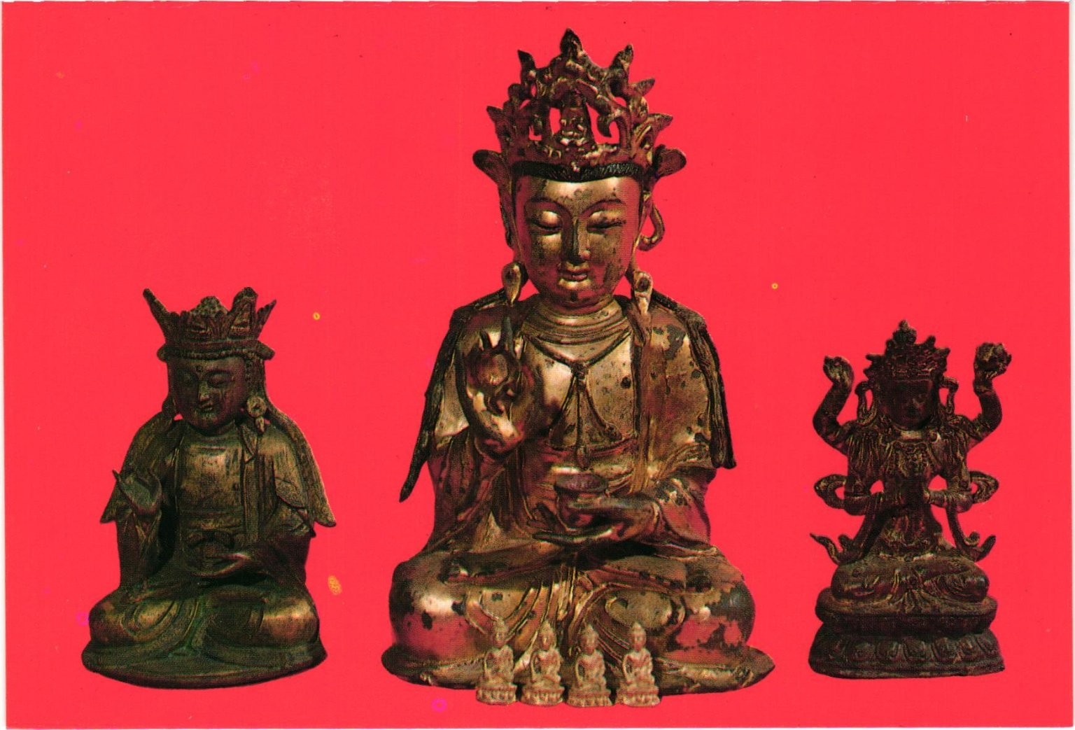 Shanghai Jade Buddha Temple Tang Dynasty Bronze Statues Postcard