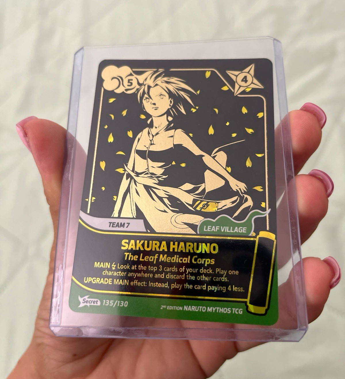 Sakura Haruno Naruto Mythos TCG 2nd Edition Secret Card 135/130 (2002)