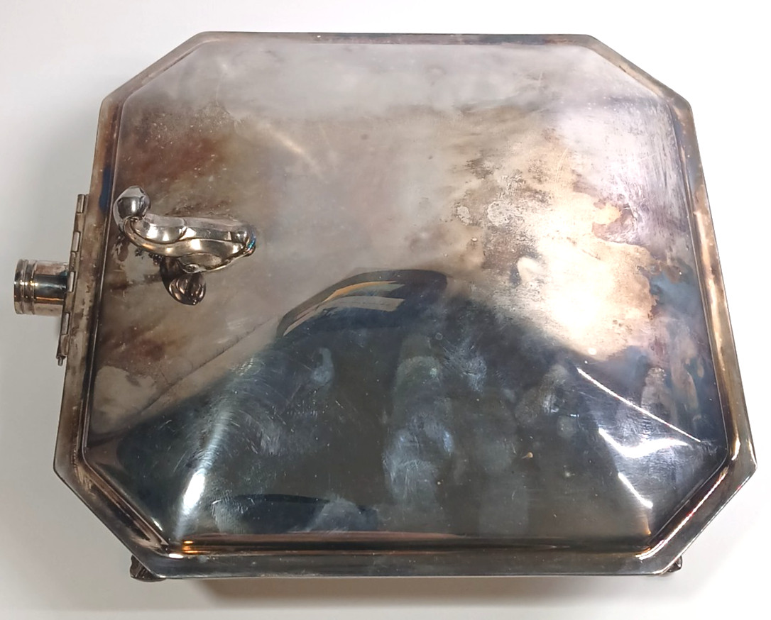 Antique Silverplate Silent Butler - Box - No Handle 1969 F.B. Rogers #386