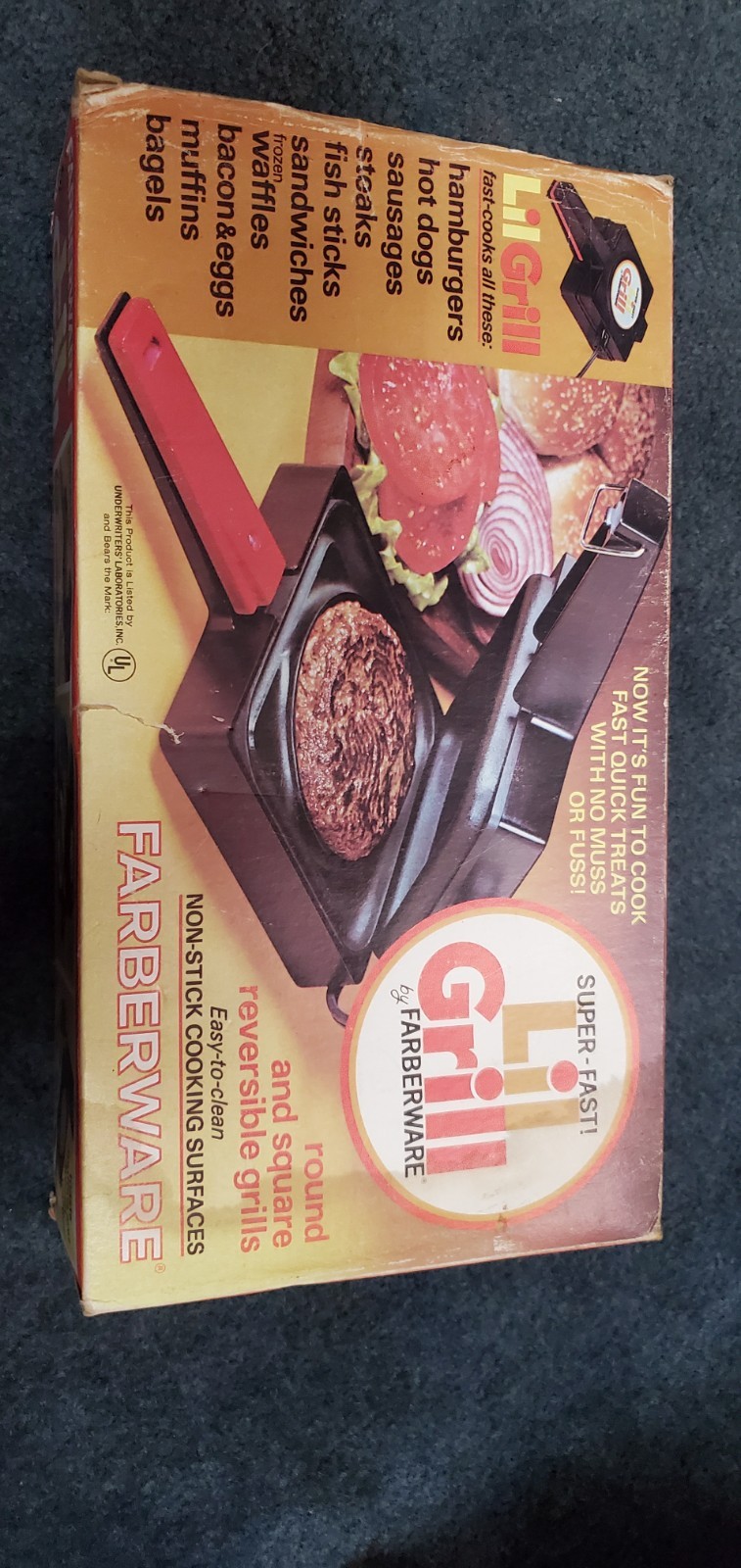 Vintage Farberware Super-Fast Lil Grill No.261 NOS Shelf Worn Box New 