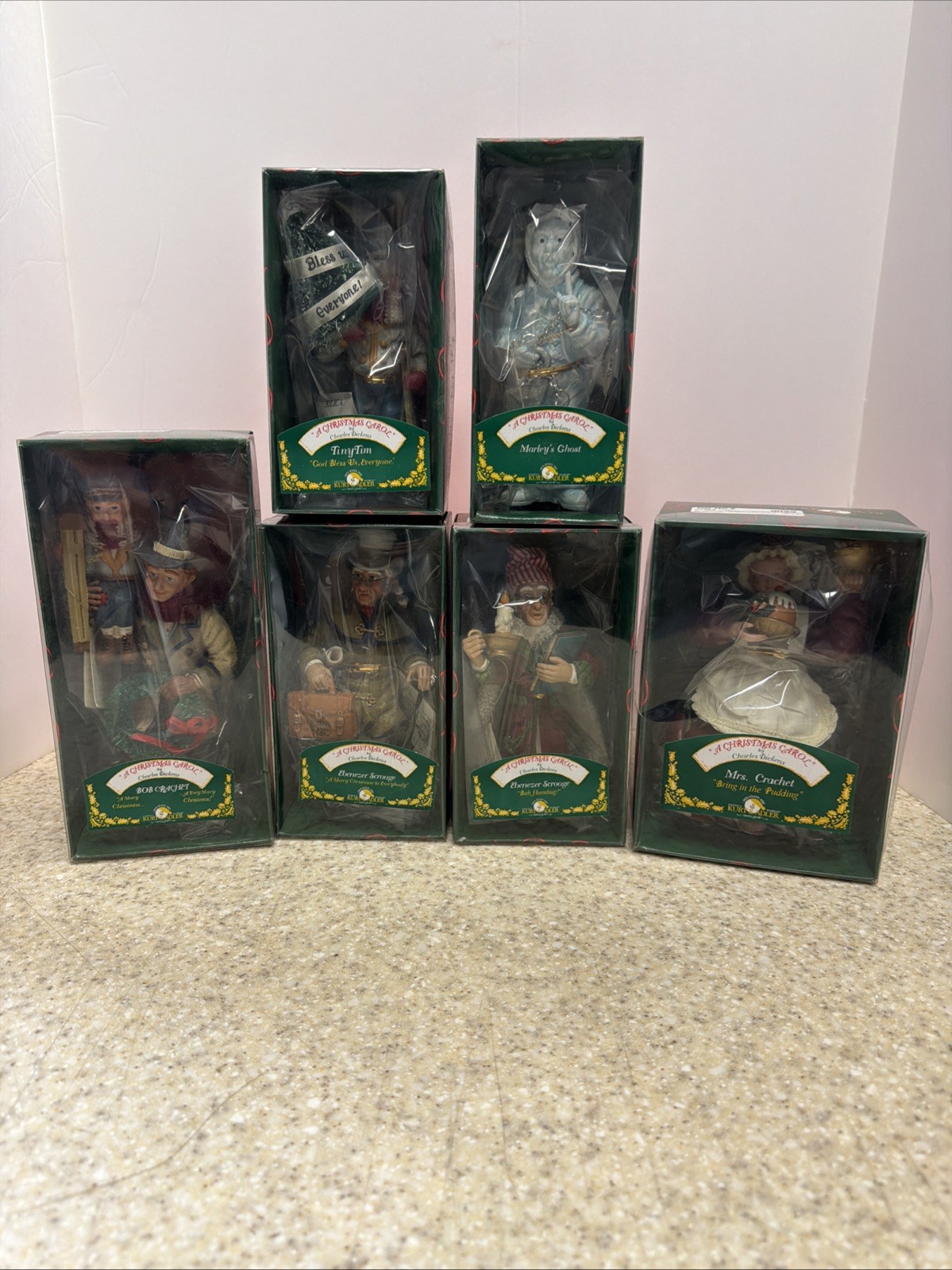 Lot Of 6 Kurt Sadler “A Christmas Carol” Dickens Ornaments