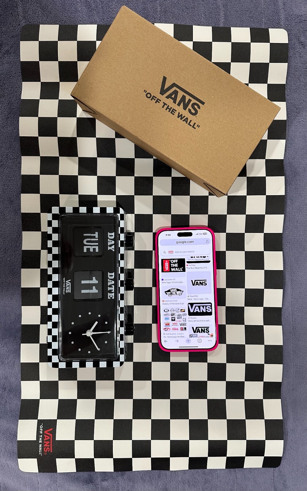 Vans Shoes Retro Flip Alarm Clock & Calendar - NWB and Vans desk mouse pad