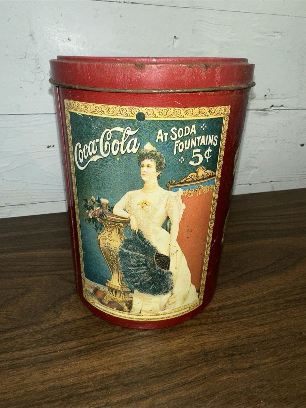 Vintage Drink Coca Cola Delicious Refreshing Tin With Lid