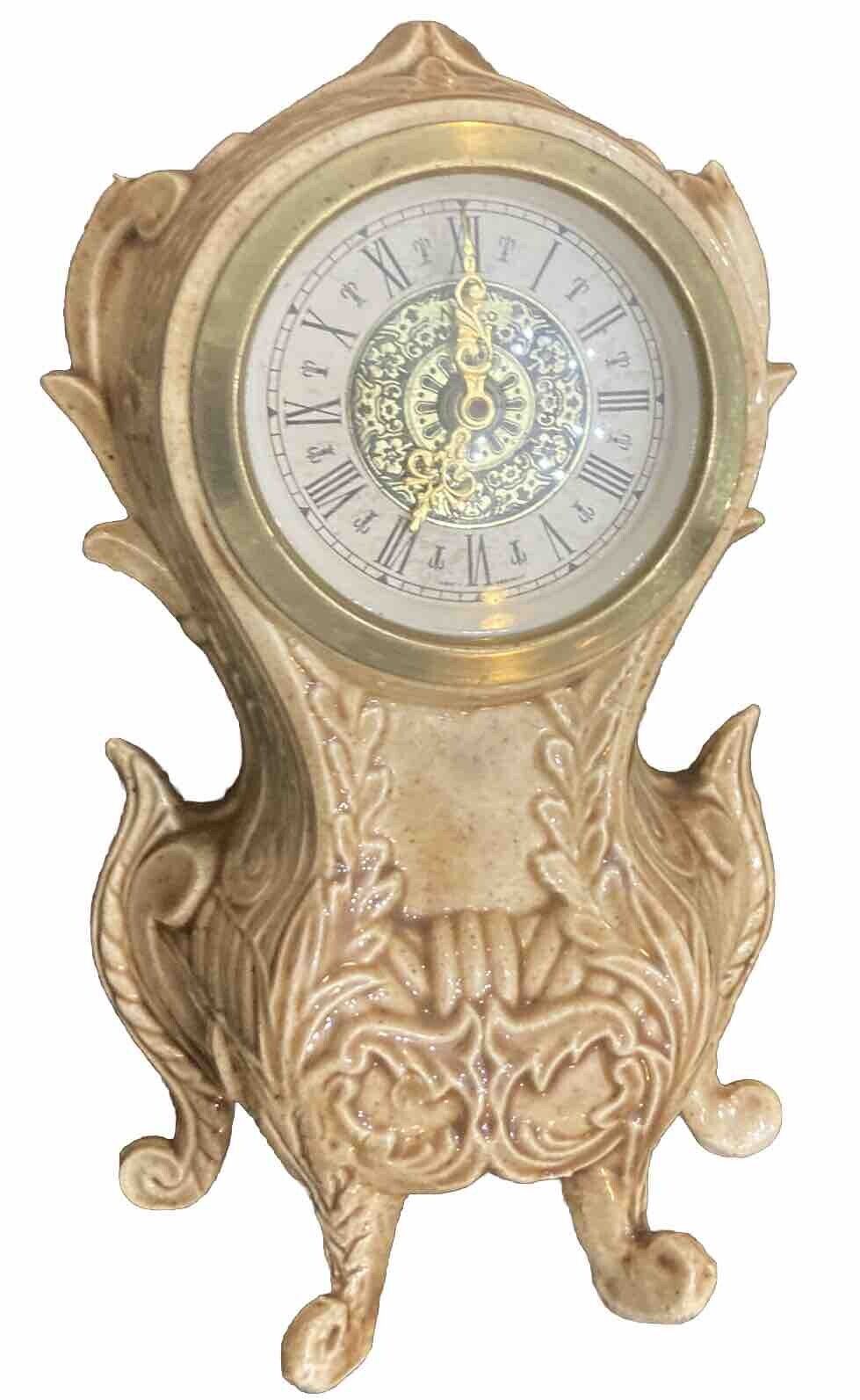 Vintage Antique Narco West Germany Ceramic Mantle Clock *C