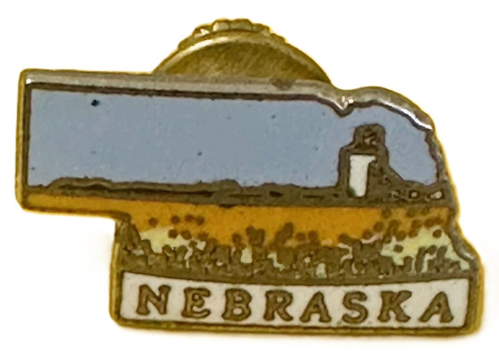 Nebraska State Outline Hat Tac or Lapel Pin