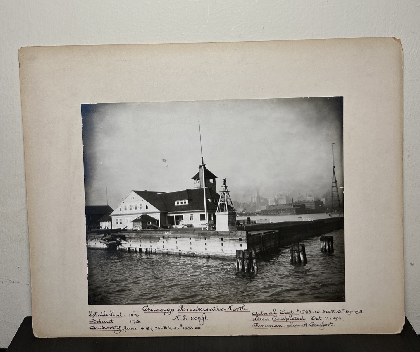 1913 Chicago Breakwater North Light Station – Original Municipal Const Record