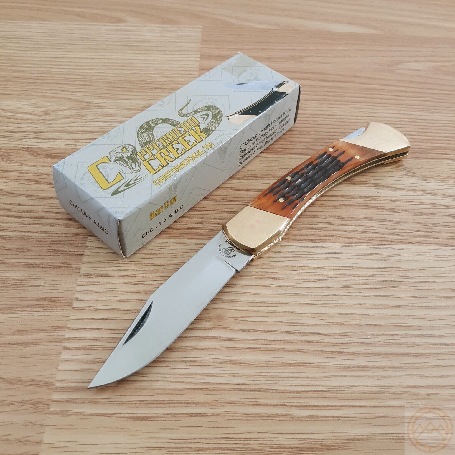Frost Cutlery Lockback Folding Knife 4 Stainless Blade Autumn Jigged Bone Handle