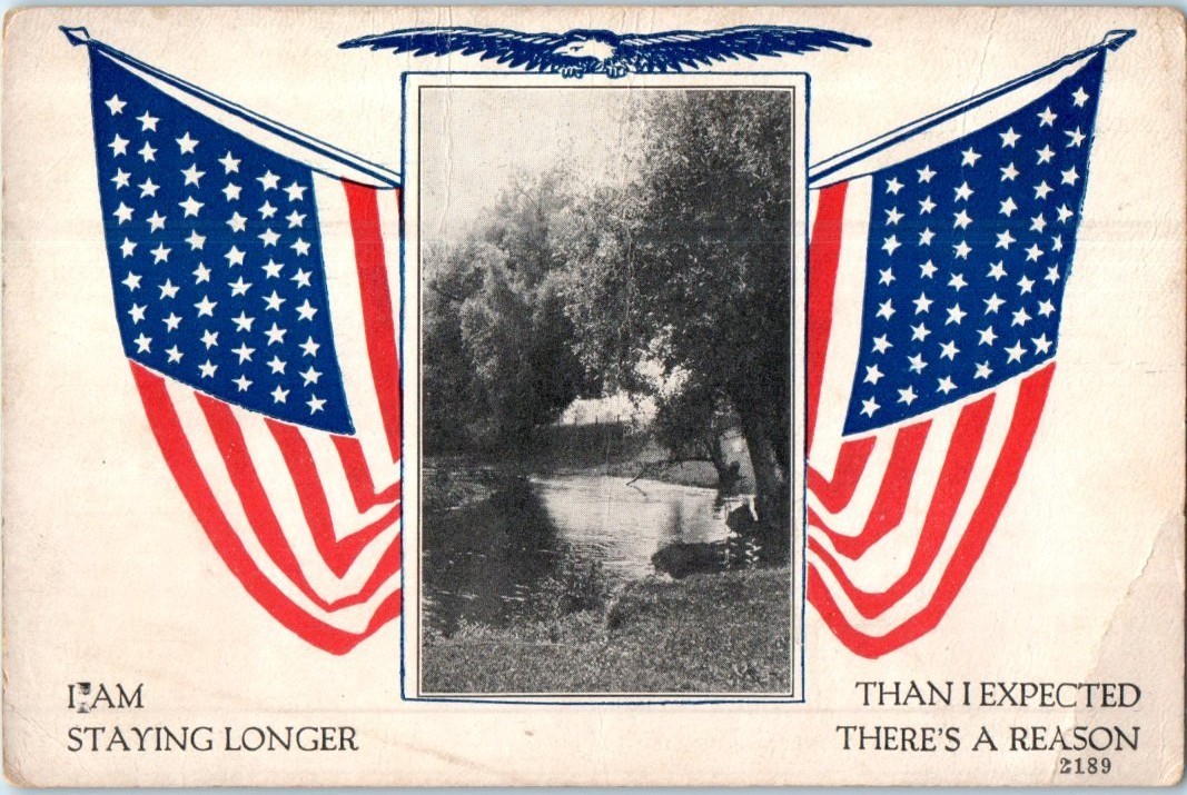 Vintage Postcard 1907-1915 I Am Staying Longer than Expected - World War I