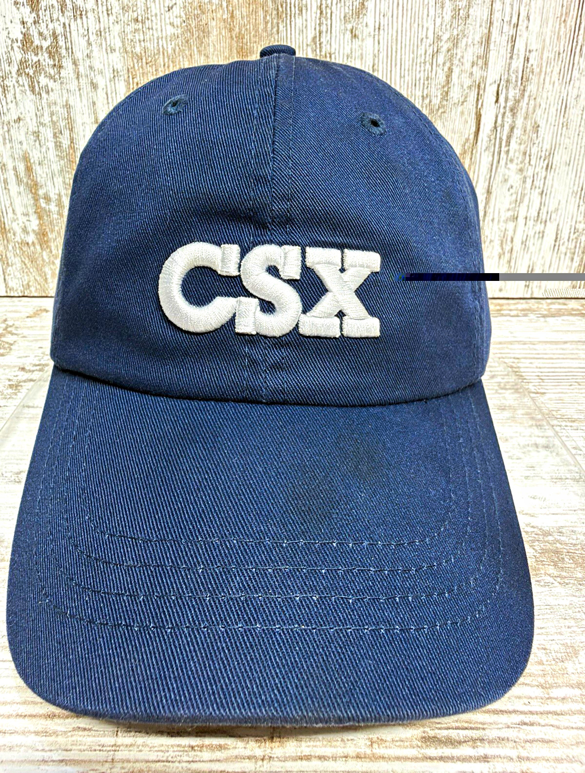 CSX Transportation Railroad Hat Navy Dad Cap White Puff Logo Helinger Cotton CSX Transportation Railroad Hat Navy Dad Cap White Puff Logo Helinger Cotton