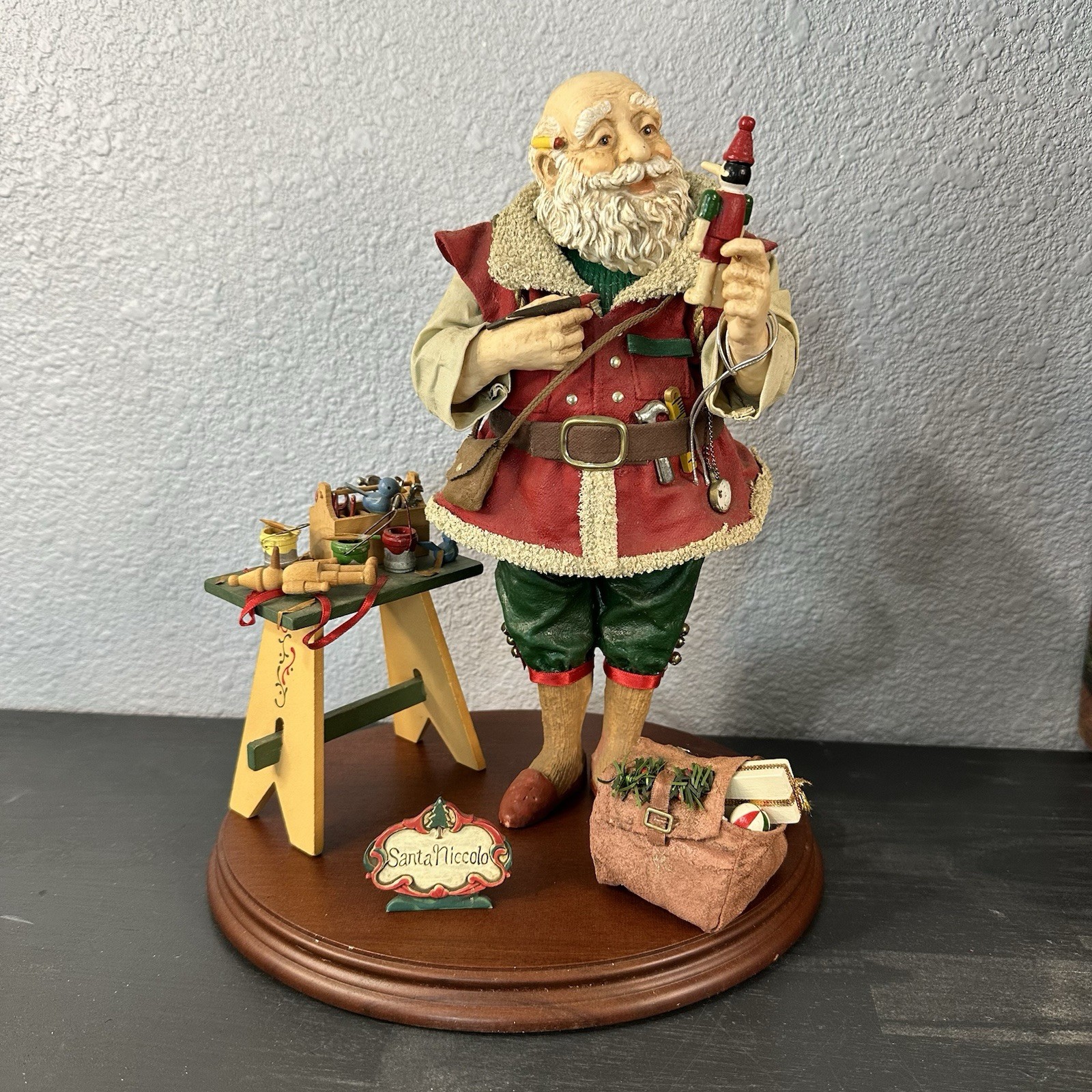Rare Heritage Santa Collection Fabric Mache Italian Niccolo Santa 5 Pc Set VTG Rare Heritage Santa Collection Fabric Mache Italian Niccolo Santa 5 Pc Set VTG