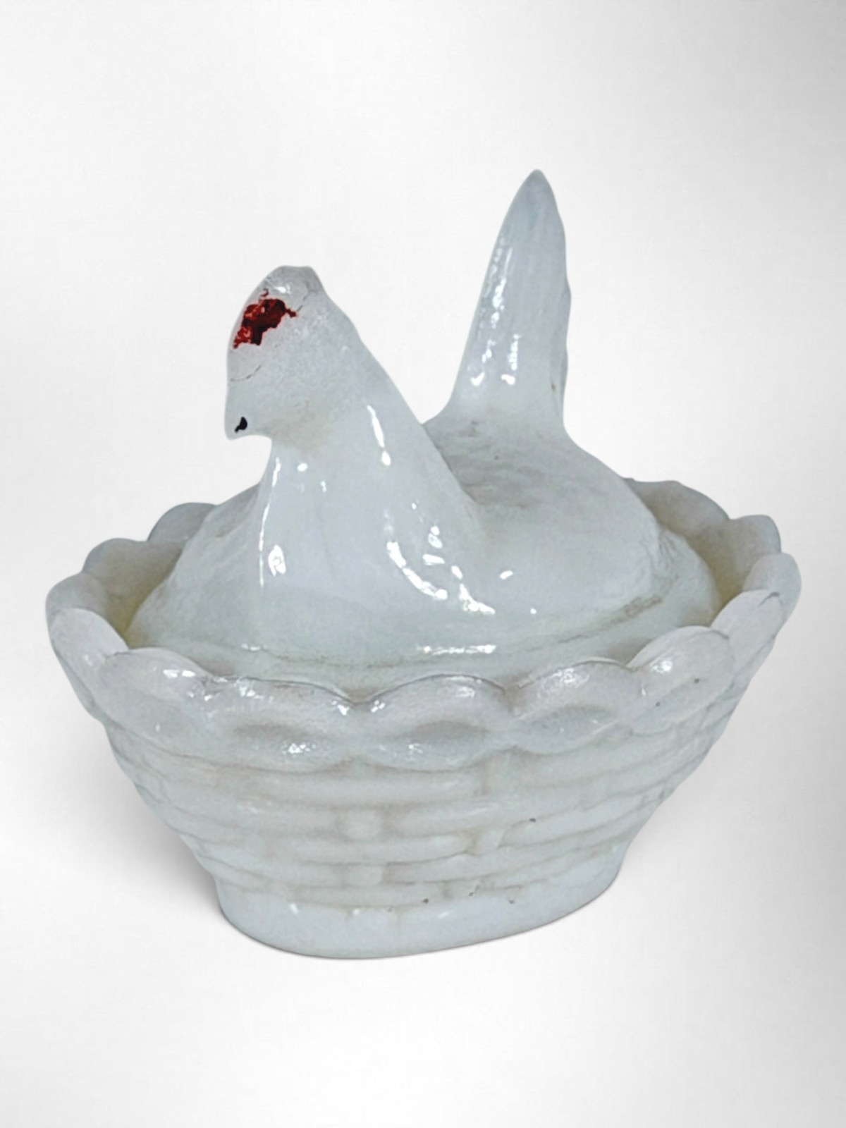 Vintage Westmoreland Milk Glass Mini Hen On Nest Trinket Dish Vintage Westmoreland Milk Glass Mini Hen On Nest Trinket Dish