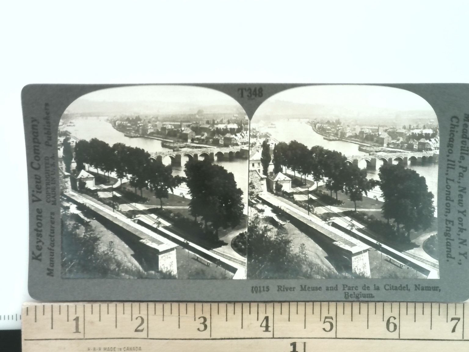River Meuse and Parc de la Citadel Stereoview Keystone View Co. 1900s Namur River Meuse and Parc de la Citadel Stereoview Keystone View Co. 1900s Namur