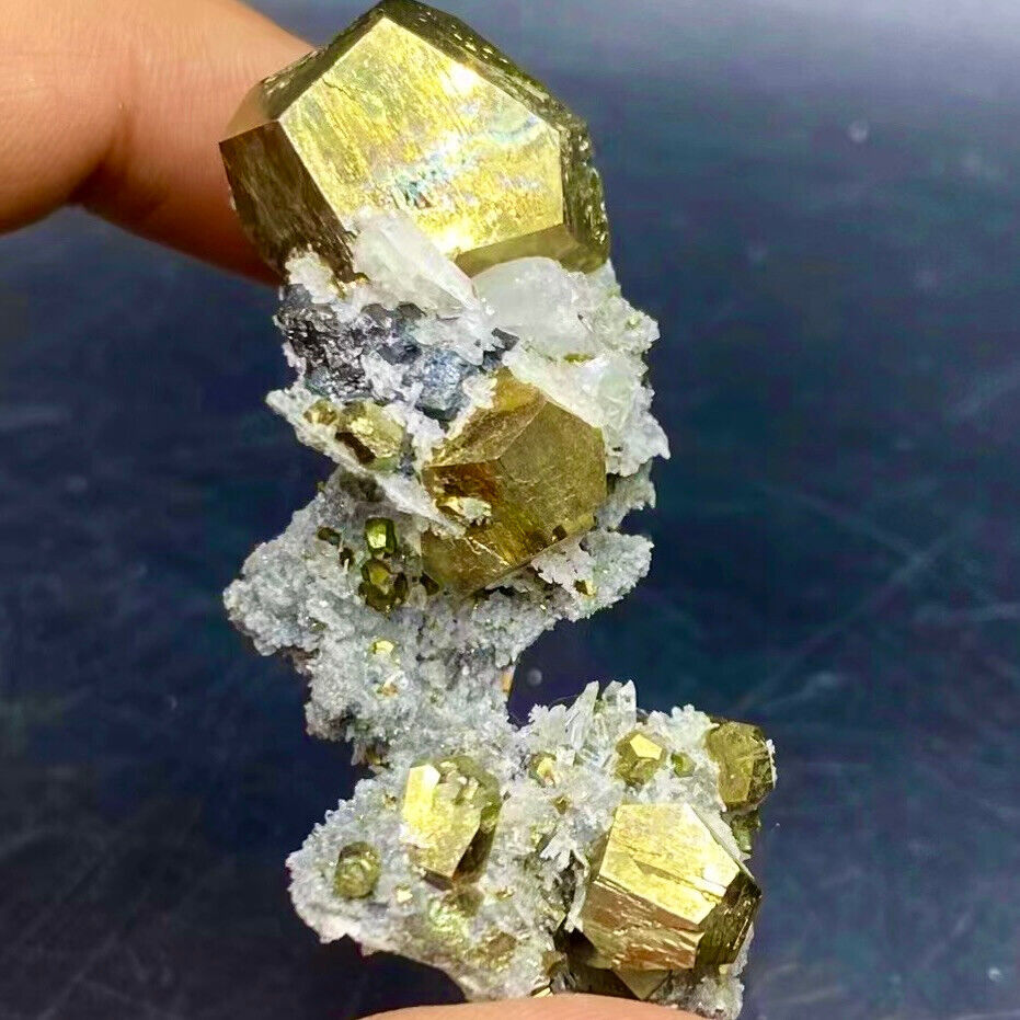 61G Natural Colorful Chalcopyrite Calci Crystal ClustRare Mineral Specimen