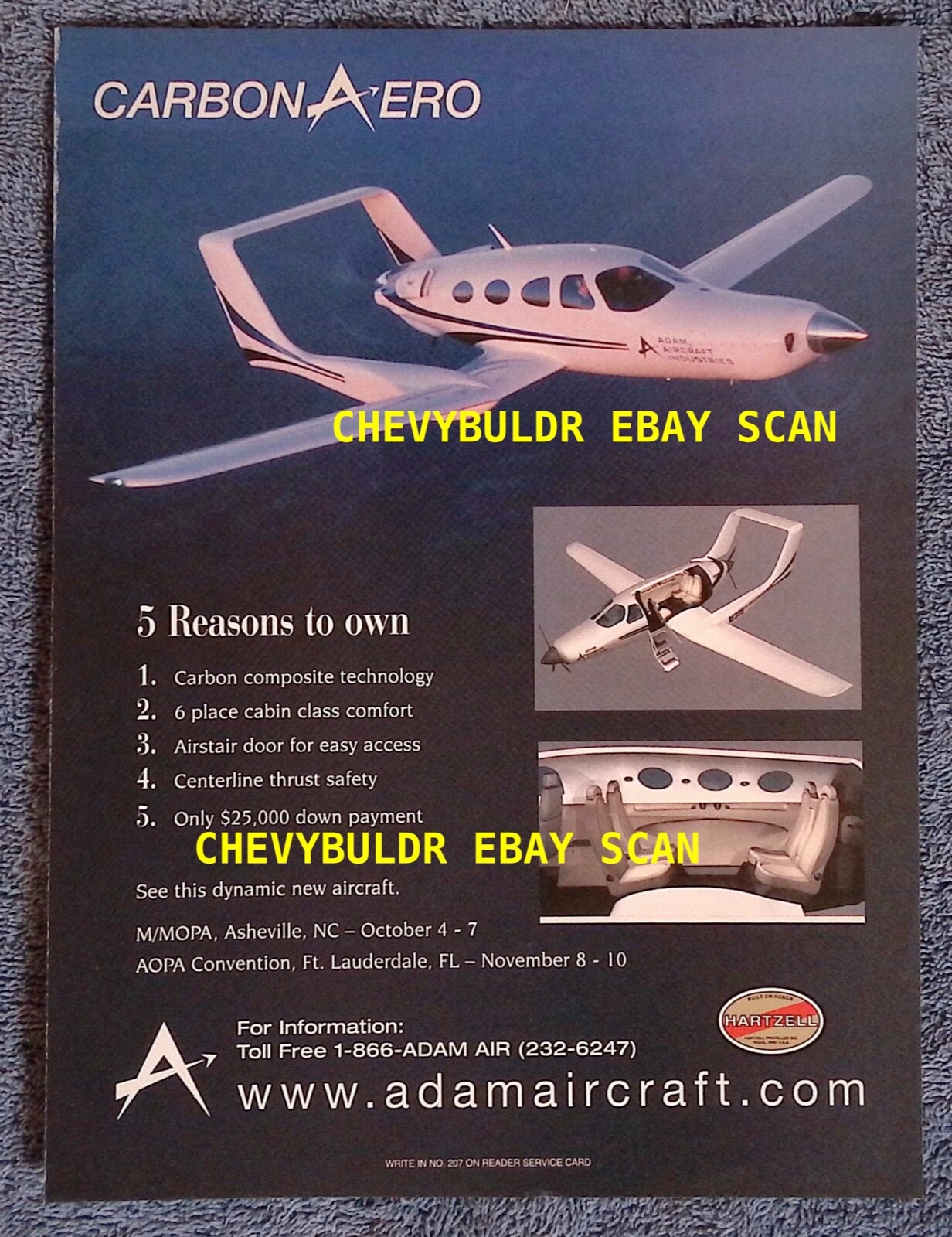 2002  Adam A500 CarbonAero Aircraft Ad \