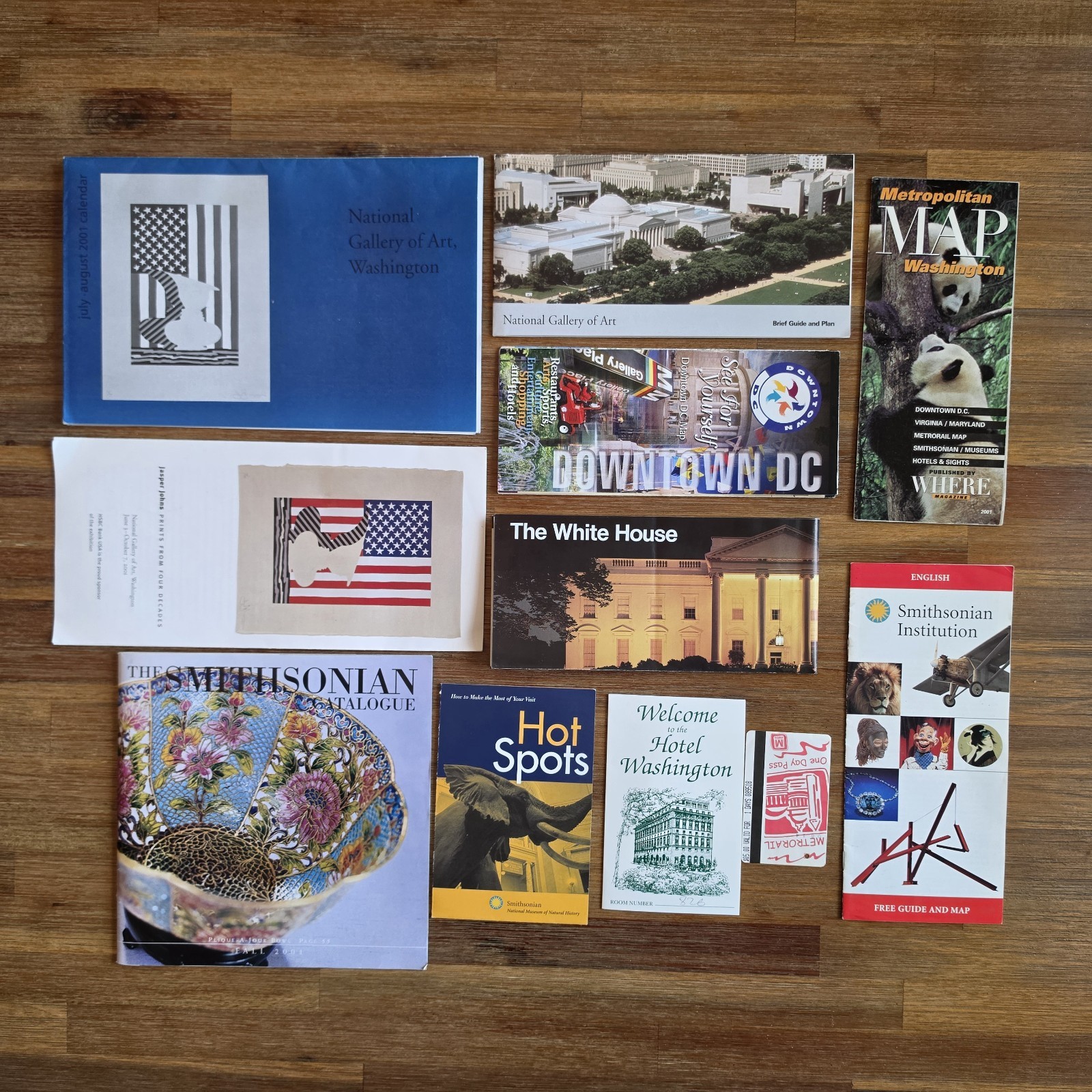 Washington DC Vintage 2001 Travel Souvenir Lot Smithsonian White House Map Guide