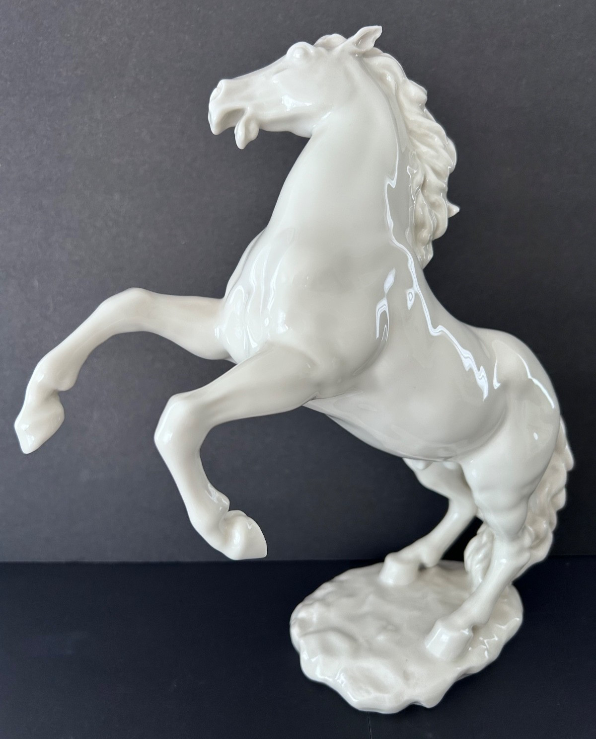 VTG Hutschenreuther Germany Porcelain Rearing Horse Figurine Figure 10 3/4 VTG Hutschenreuther Germany Porcelain Rearing Horse Figurine Figure 10 3/4