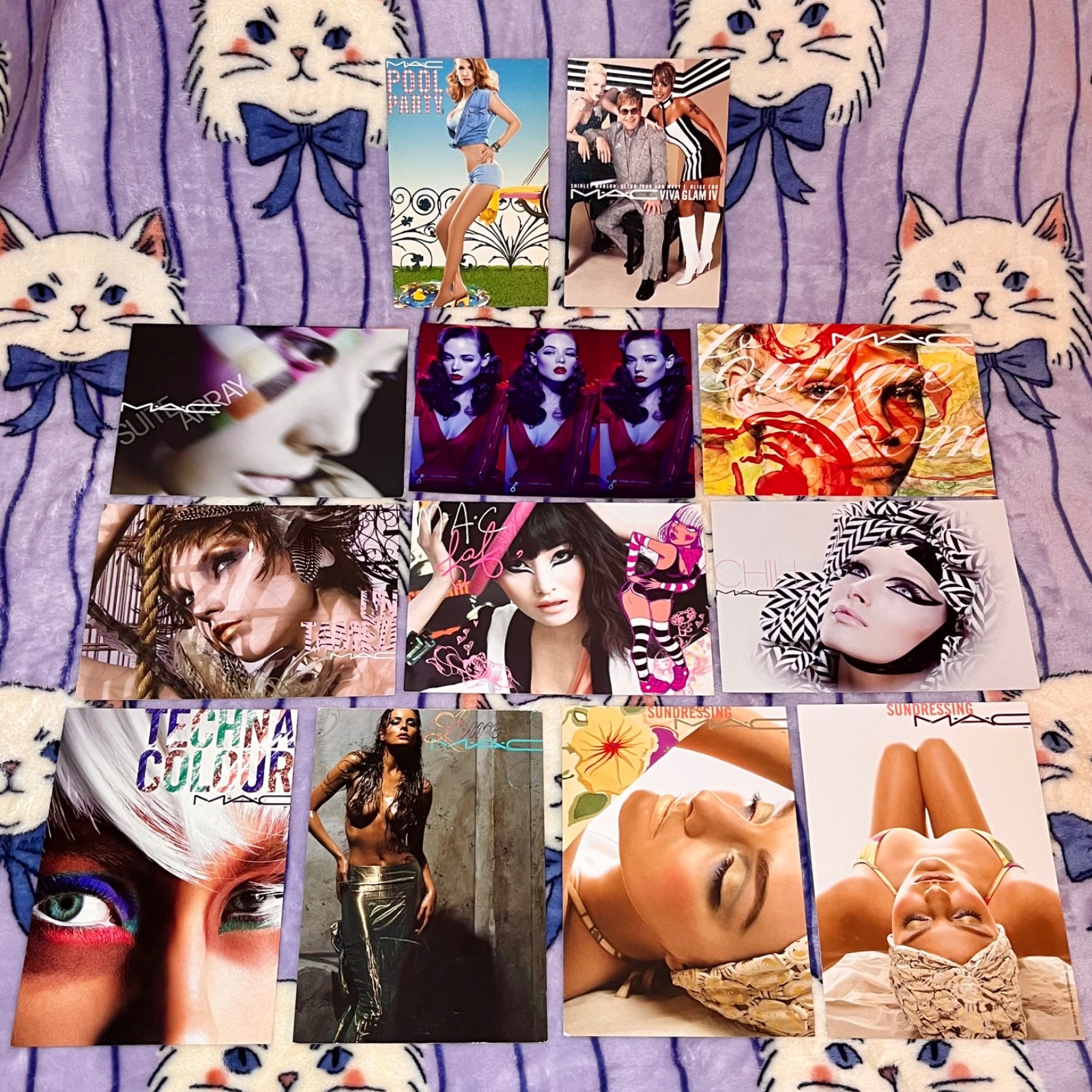 Vintage MAC Cosmetics Advertising Postcard Lot Of 12 Collectible 90s / Y2K