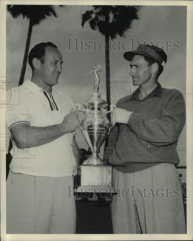 1953 Press Photo Allie Reynolds & Alvin Dark finalists in players golf tourney