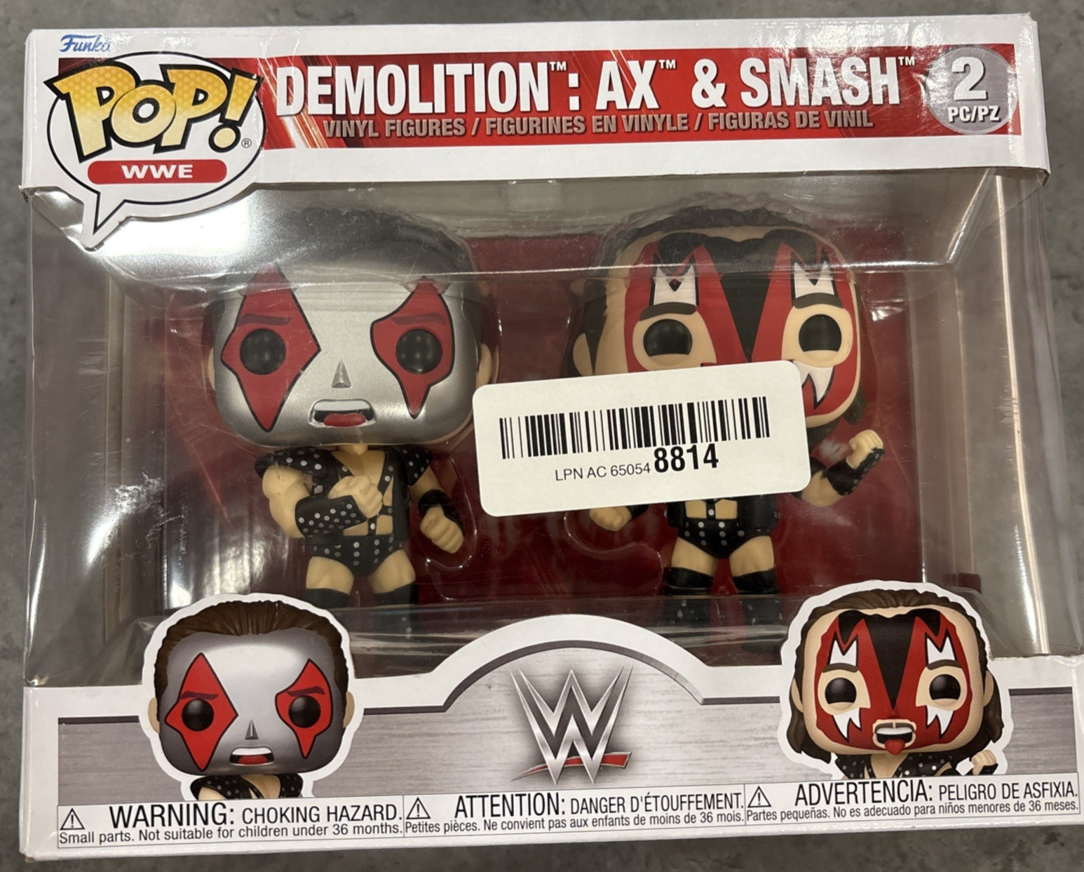 DEMOLITION : AX & SMASH - WWE WWF Funko POP 2-Pack Vinyl Figures NEW