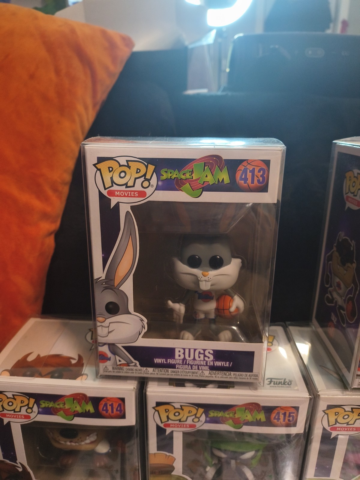 5 Set Of OG Space Jam Funko Pops #413 #414#414#415#416#417 W/Protectors W/Cardz