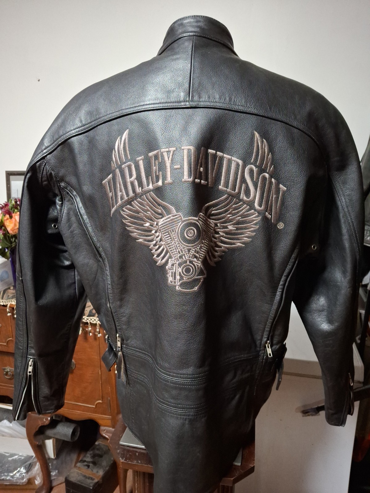 Vtg 1994 Harley Davidson Limited Edition Leather Jacket XL Swing Clasp RARE EUC 