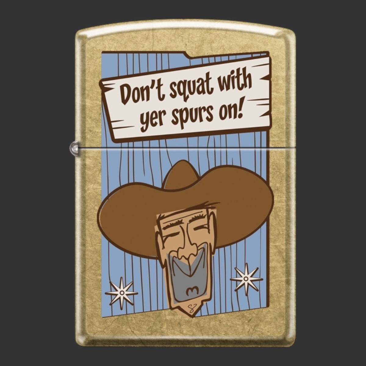 Original Riley's 66 Spurs Custom Zippo Lighter - Wild West - Cowboy 