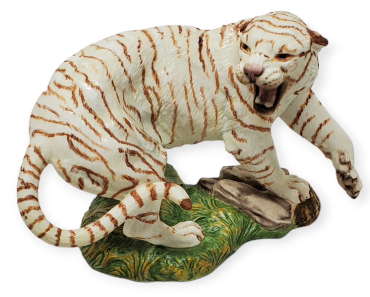 Franklin Mint - Great Cats of the World NWF - White Bengal Tiger Figurine 1989