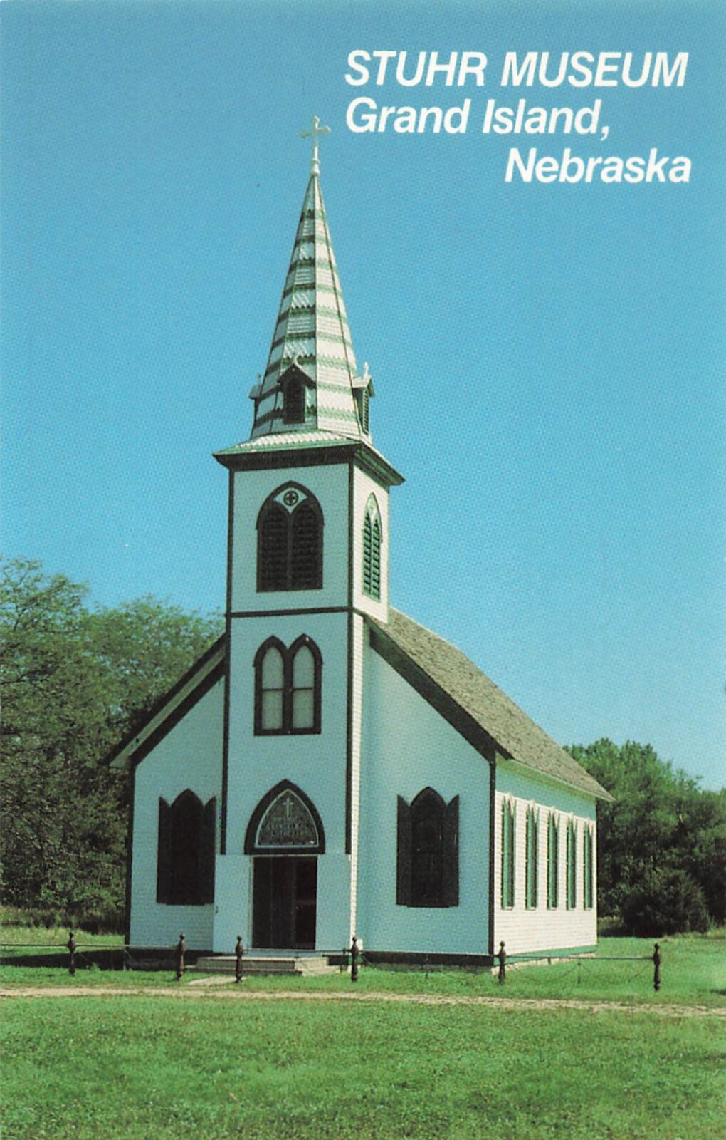 Postcard Stuhr Museum Grand Island Nebraska Railroad Town Danish Lutheran Church Postcard Stuhr Museum Grand Island Nebraska Railroad Town Danish Lutheran Church