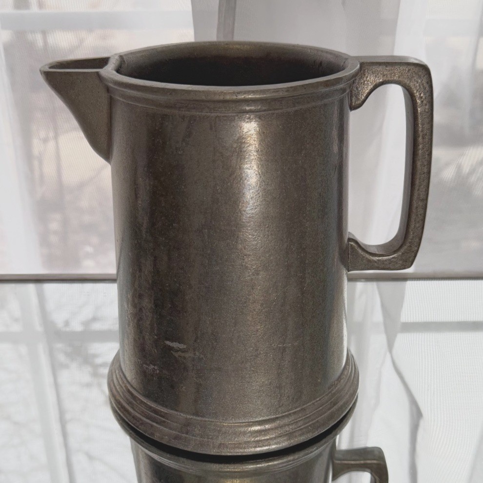 Vintage Pewter Pitcher Wilton Columbia PA USA Vase Rustic 