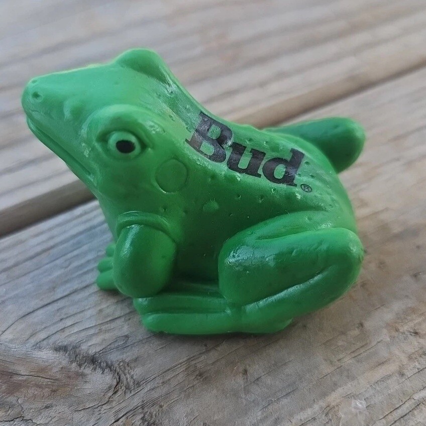 Budweiser Frog Beer Topper 90s Bud Light Bottle Vtg Rare Opener