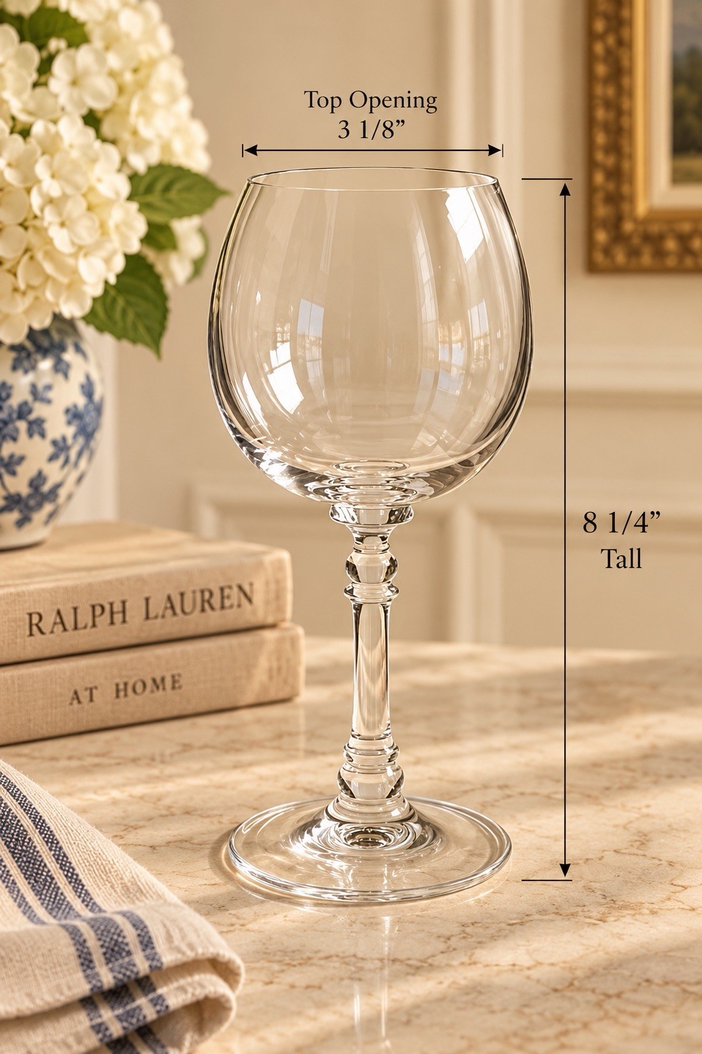 Ralph Lauren Bedford Crystal Water Goblets Set of 2 Clear discontinued stemware