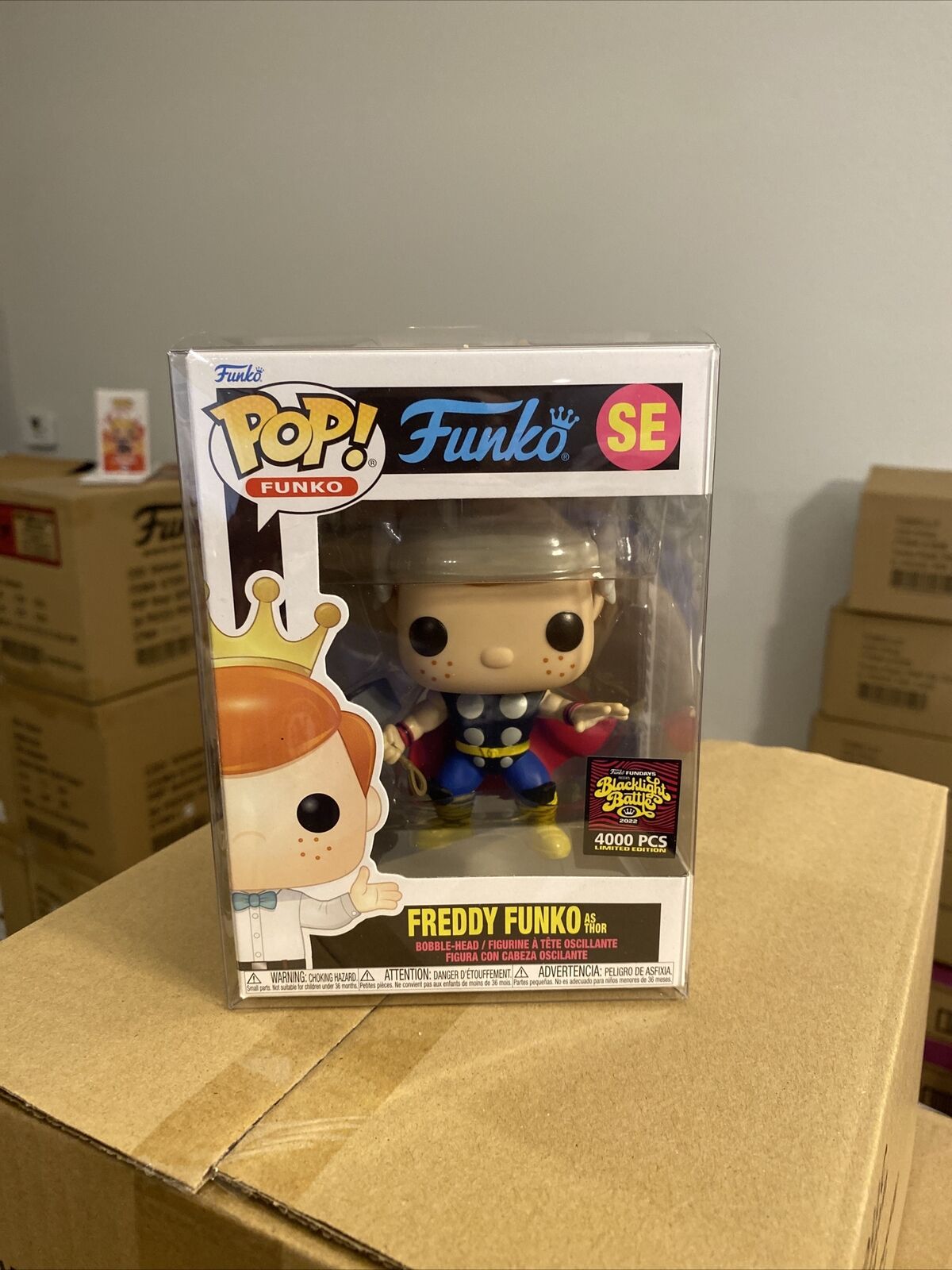 Funko Pop Freddy Funko as Thor SE. Box of Fun LE 1/4000 w/ Protector MINT