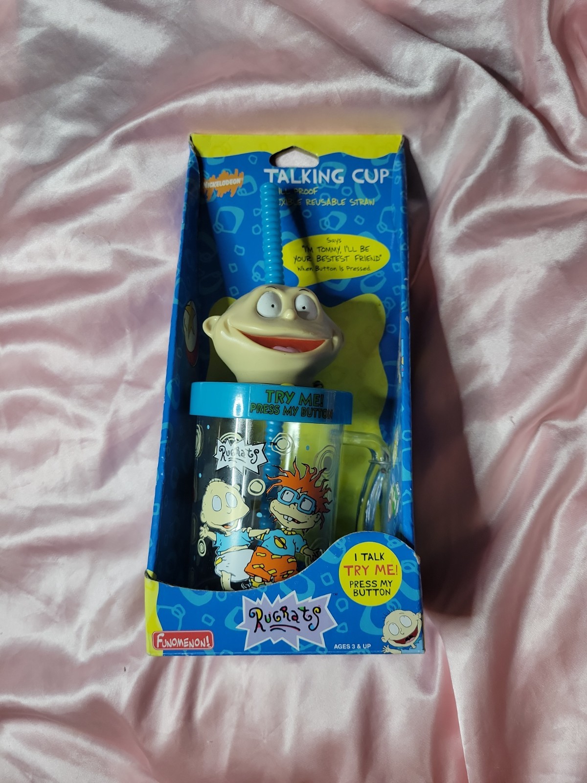 Vintage 1997 Nickelodeon Rugrats Tommy Talking Cup NIB Works