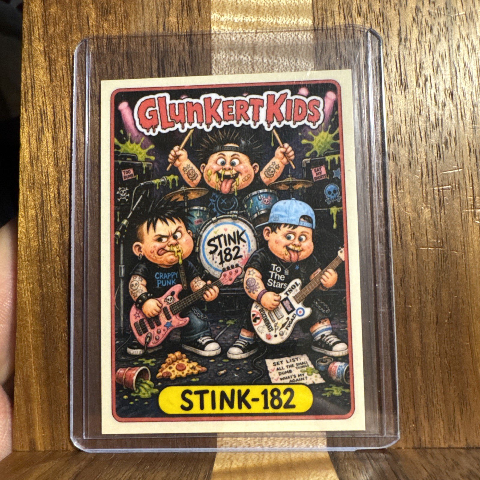 Glunkert Kids Stink-182 Blink-182 Travis Barker Gpk Parody Art Card