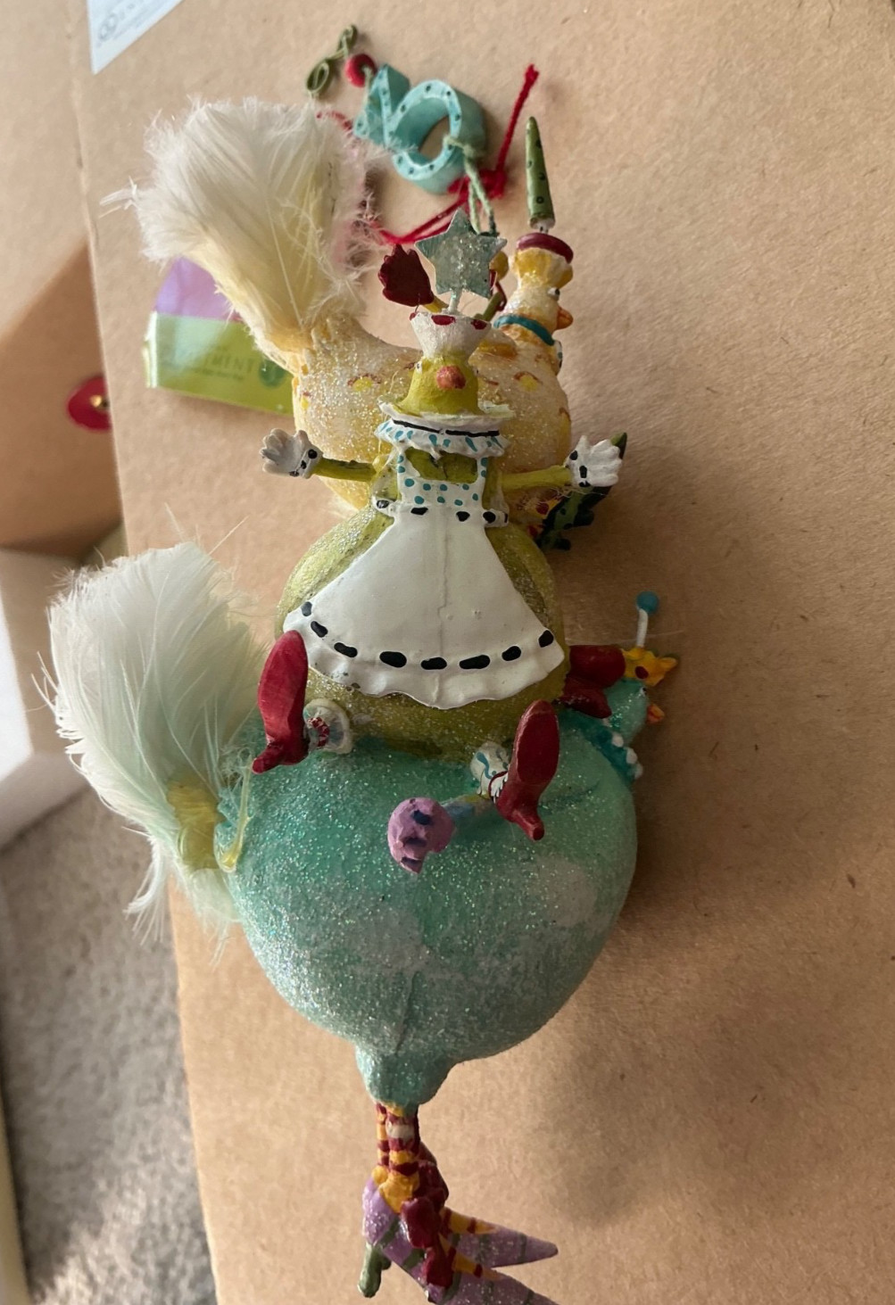 Dept 56 Patience Brewster 3 French Hens Christmas Krinkles Ornament 56.36653