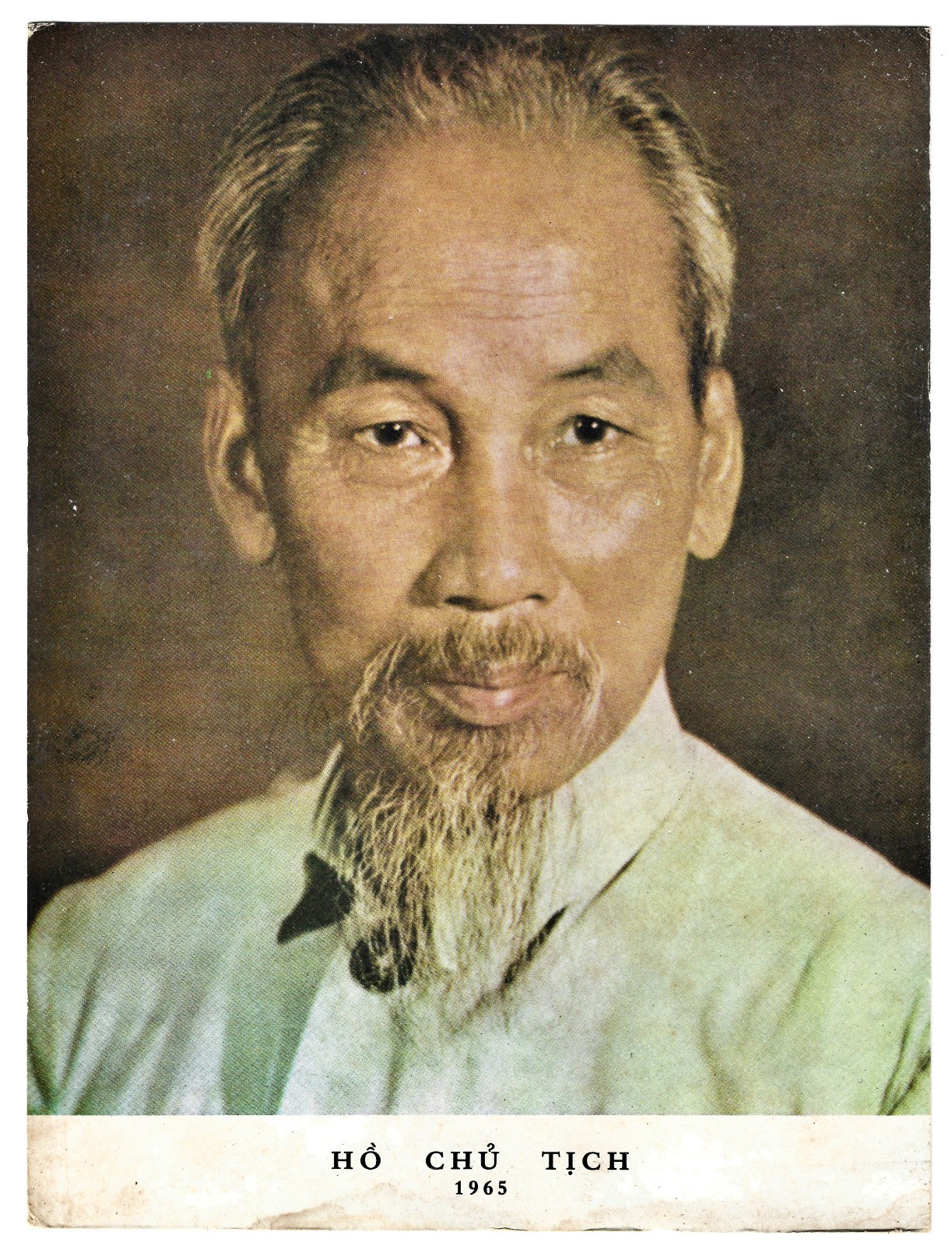 1965 Ho Chi Minh - Propaganda Portrait Print Poster - Govt Issue - Vietnam War