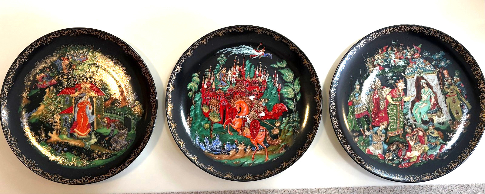 3 Bradford Russian Legends Collector Plates Paper Legend for Each Orig. Box 3 Bradford Russian Legends Collector Plates Paper Legend for Each Orig. Box