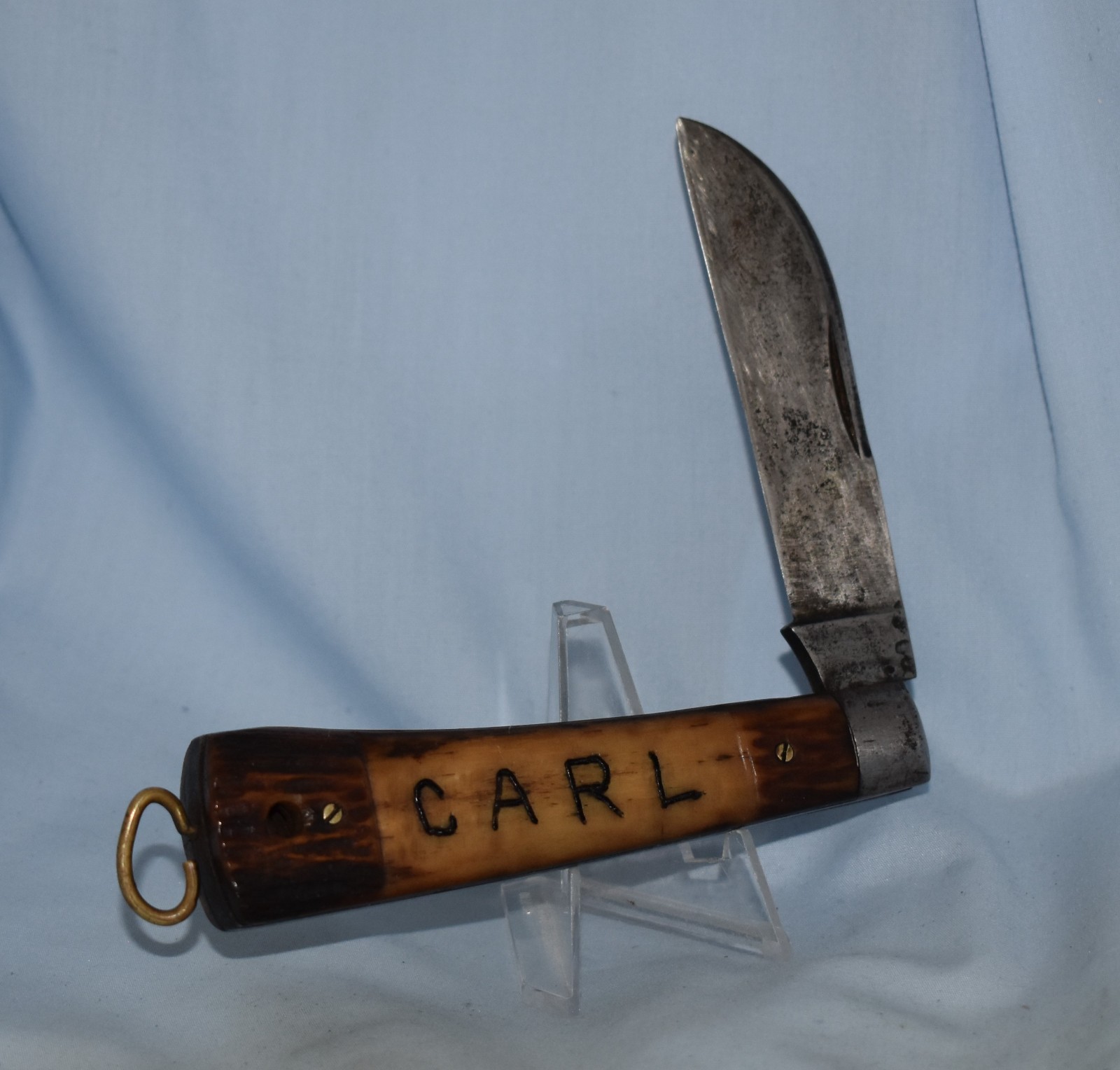 RARE VINTAGE MILLER BROS BONE LARGE ROPE KNIFE 1863-1926 \