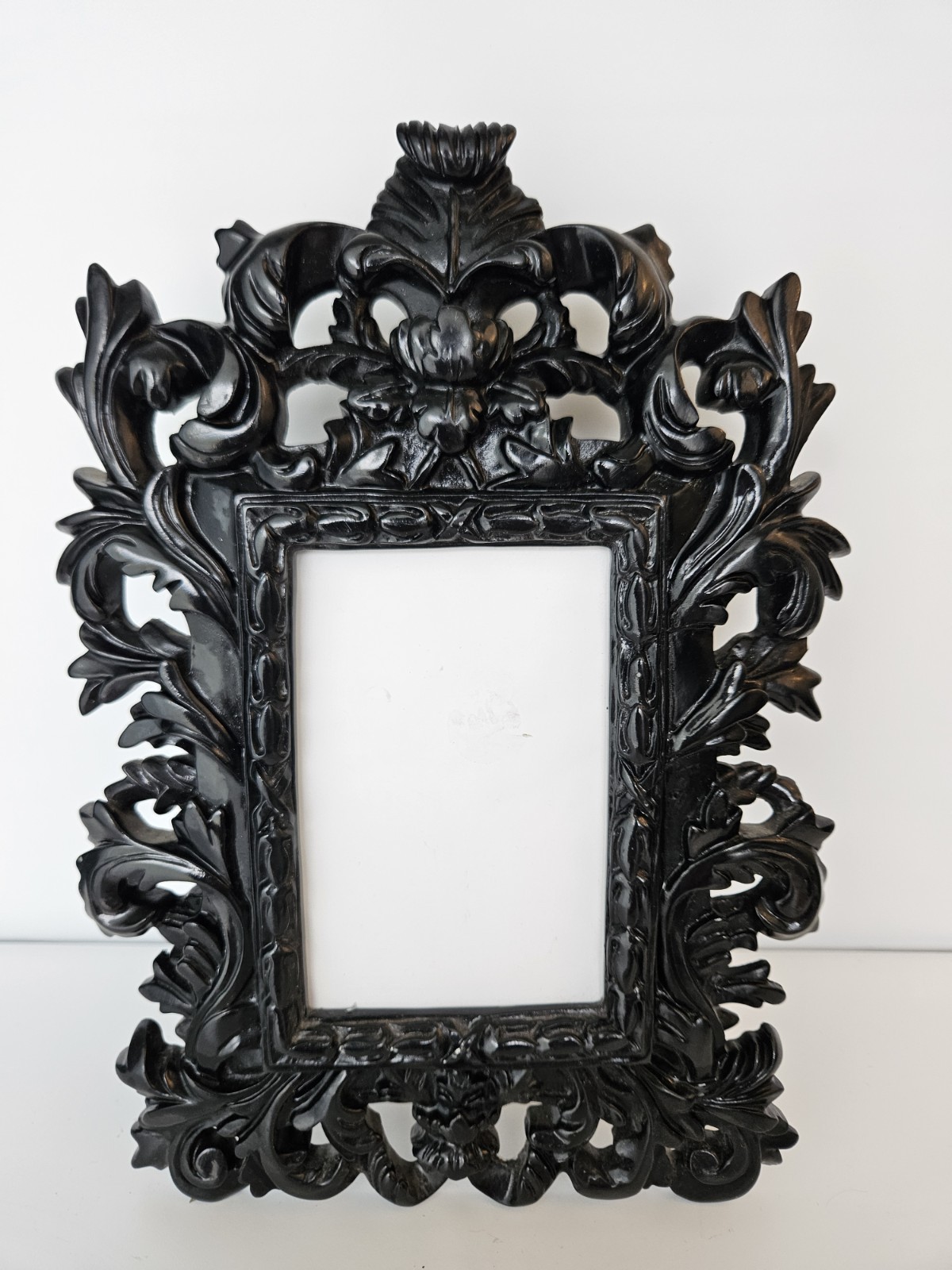 Black Baroque, Rococo,  Gothic Carved Resin Picture Frame Tabletop 11