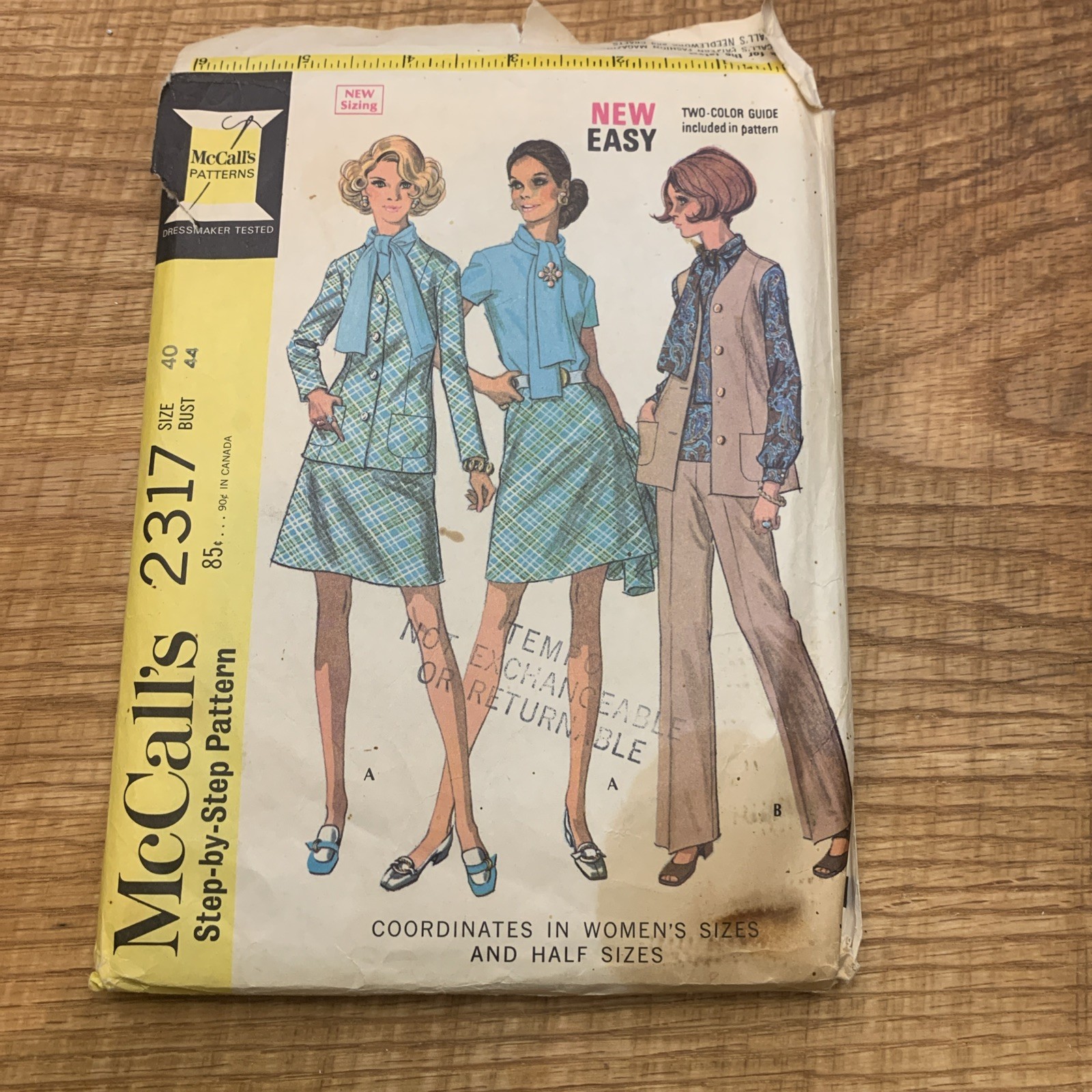 *LOVELY VTG 1970s BLOUSE SKIRT PANTS & JACKET Sewing Pattern 2317 *LOVELY VTG 1970s BLOUSE SKIRT PANTS & JACKET Sewing Pattern 2317