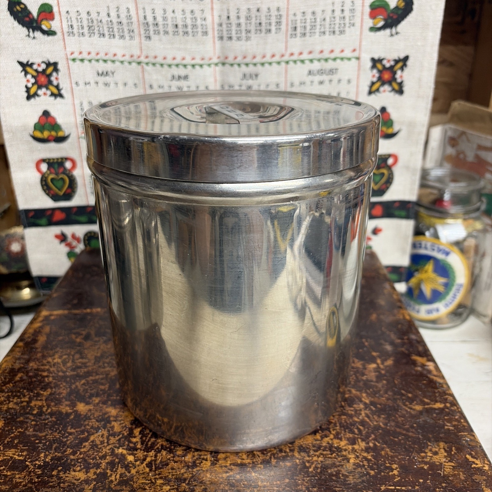 Vollrath 8803 Stainless Steel Medical Dressing Canister Hospital Vintage