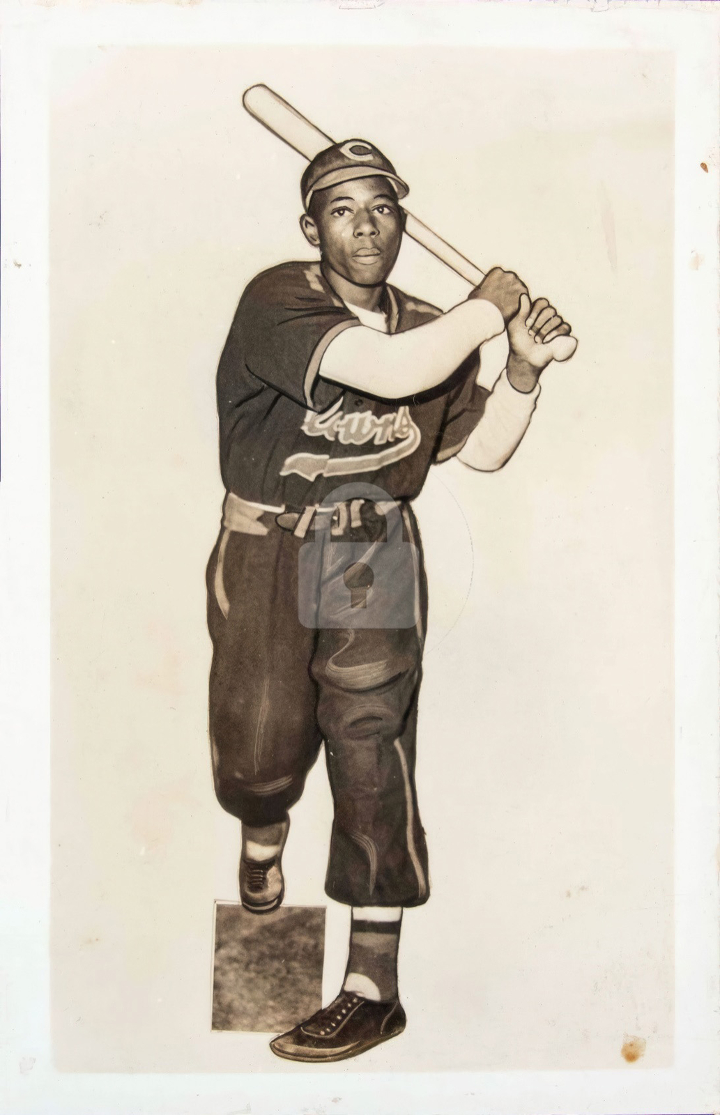 Hank Aaron Indianapolis Clowns c.1952. RPPC Photo Postcard COPY