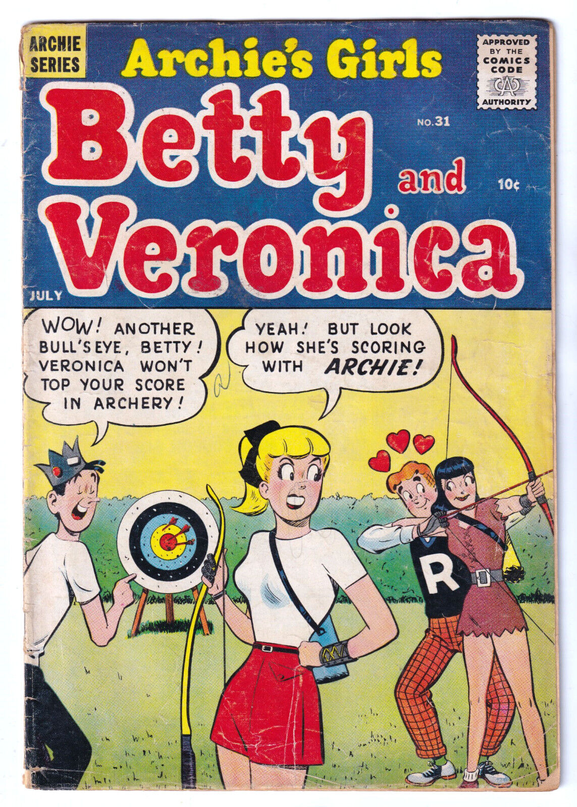 BETTY AND VERONICA 31 (1957 Archie) Harry Lucey BETTY Innuendo GGA; VG 4.0