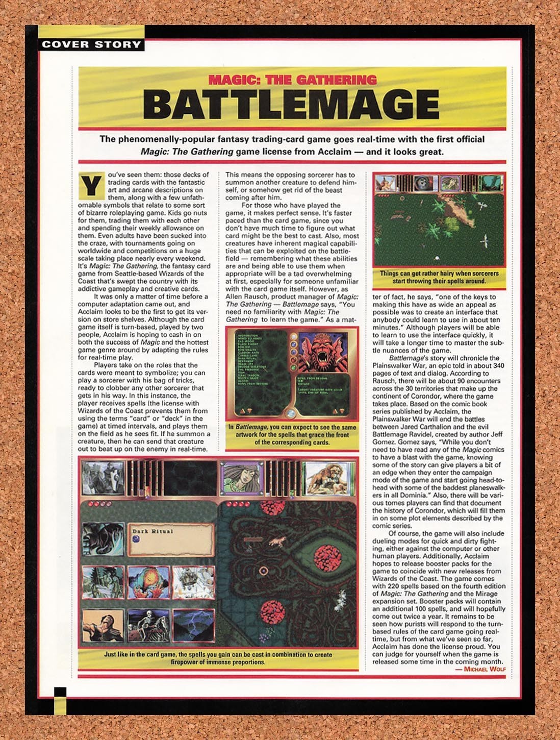 1997 Magic The Gathering Battlemage PC Original Advertisement / Retro Promo vr1 1997 Magic The Gathering Battlemage PC Original Advertisement / Retro Promo vr1
