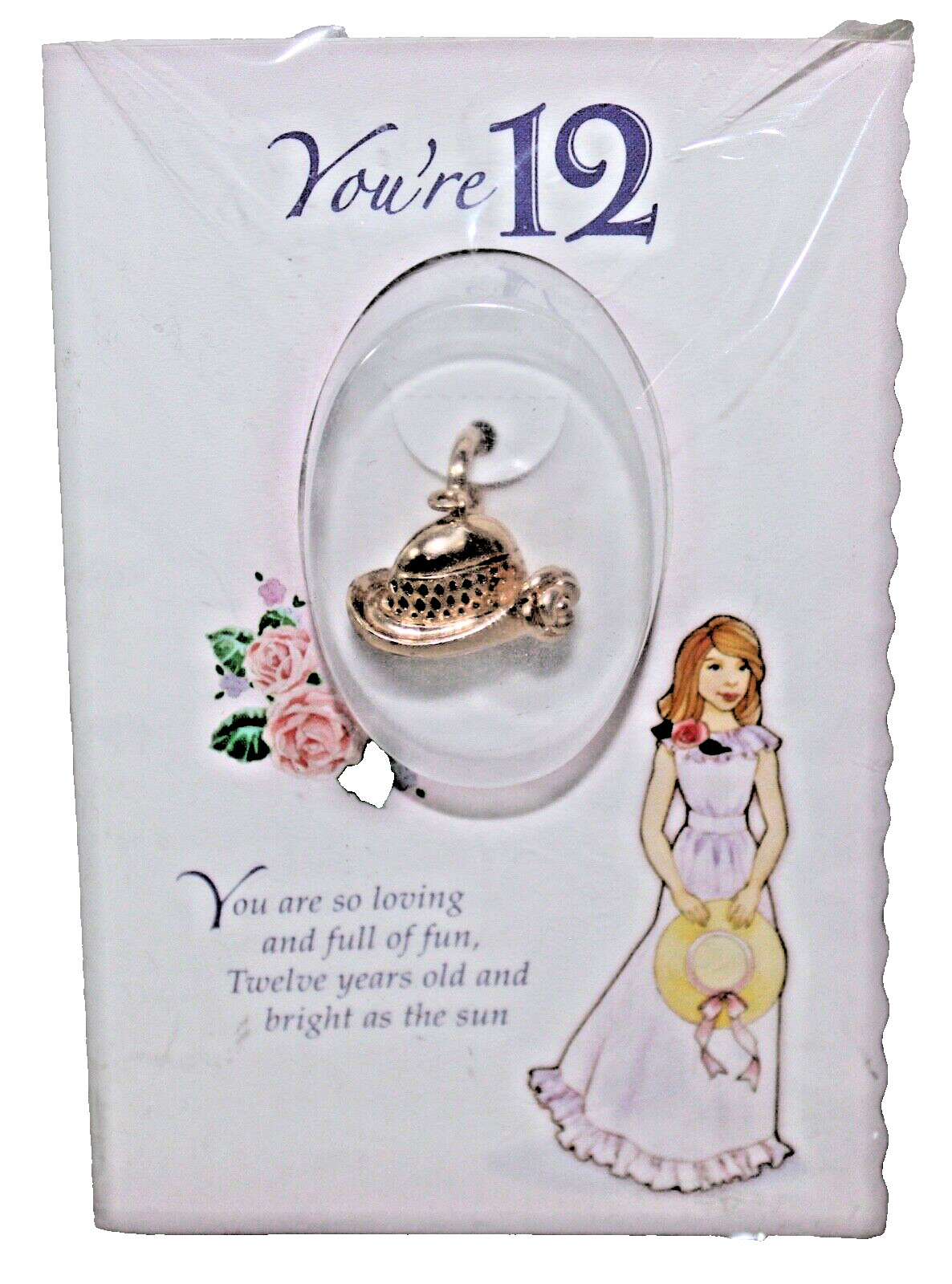 Hat Birthday Charm ~ You’re 12 ~ Growing Up Girls Enesco Brand New