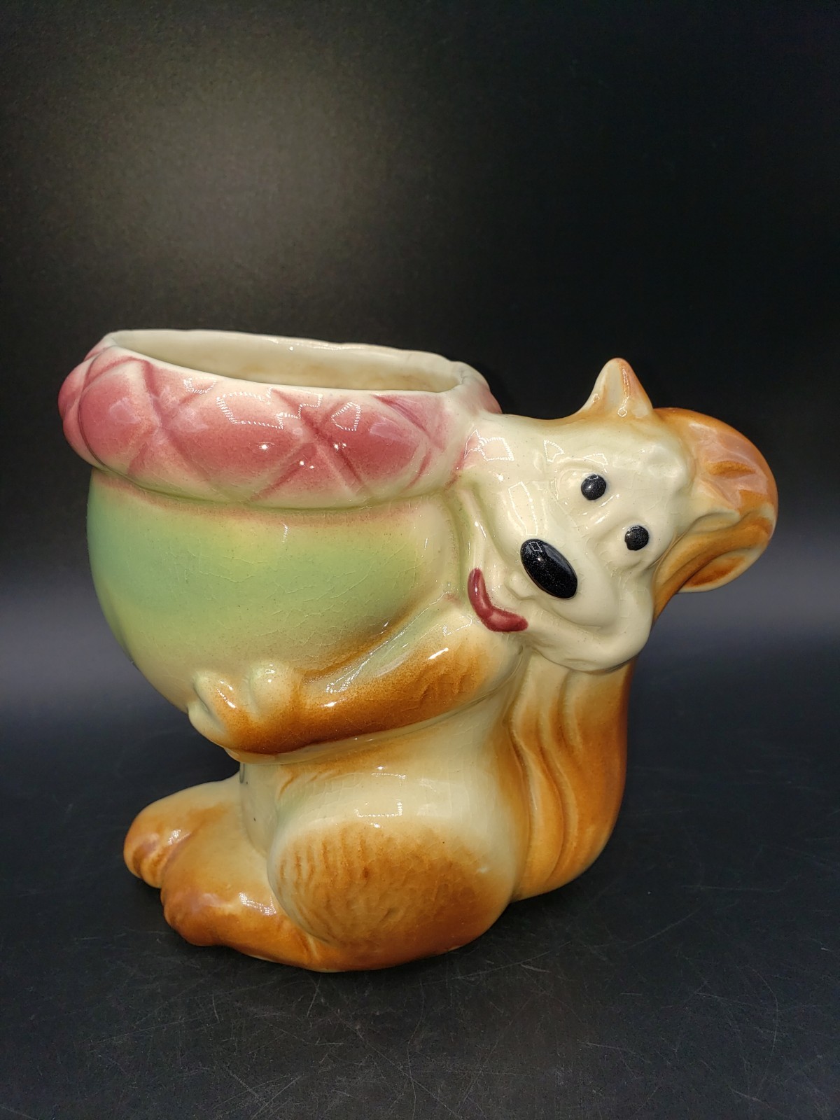 Shawnee Pottery Squirrel Planter Anthropomorphic Vintage